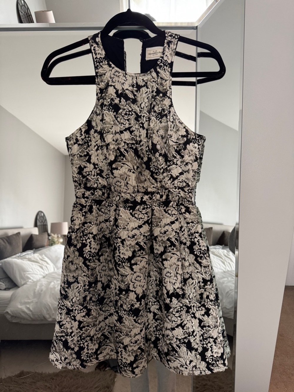 Abercrombie & Fitch Black and White Floral Mini Dress